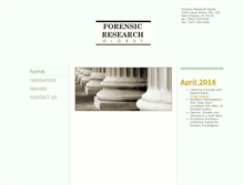 Tablet Screenshot of forensicresearchdigest.com